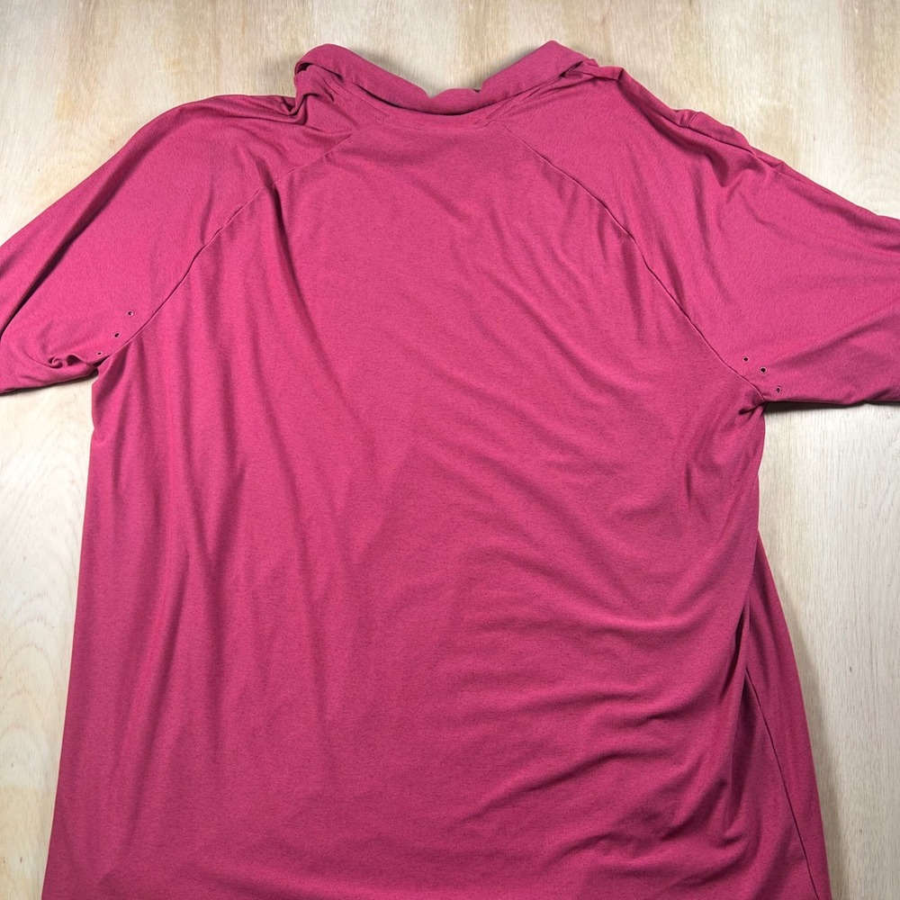 Adidas Mens Primegreen Golf Polo Shirt Pink Heathered Short Sleeve 2XL - Picture 6 of 8